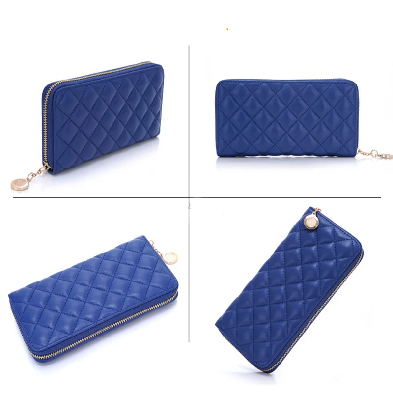 Осень 2017 г. Новинка зимы овчины Пояса из натуральной кожи Длинный кошелек Высокое