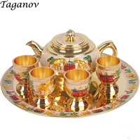 barware bar sets teacup teapot plate wine set gold gift shot glasses bartender set decantador de vino decanter alkohol destiller
