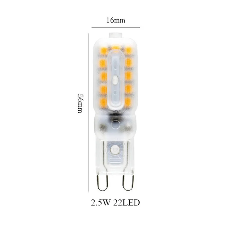 Dozzlor G9 заменить светодиодные лампы 1 5 W 14LED 2 22LED AC 220V теплый белый/холодный белый