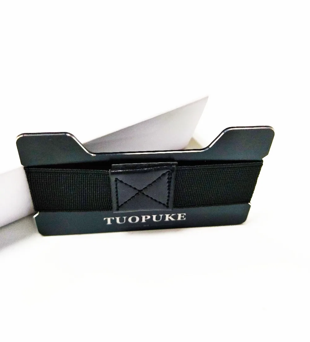 Фото Tuopuke минималистский rfid защитный Алюминиевый держатель для кредитных карт Tuopuke минималистский rfid защитный Алюминиевый держатель для кредитных карт