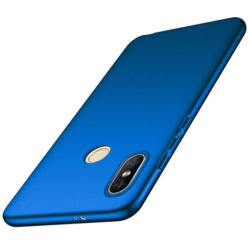 Blue Чехол для Xiaomi mi 8 mi 8 lite, Жесткий ПК, тонкий матовый защитный чехол для задней панели s, красный mi 6A Note 5 5A 6 pro для Xiaomi Note 3 - Цвет: Blue