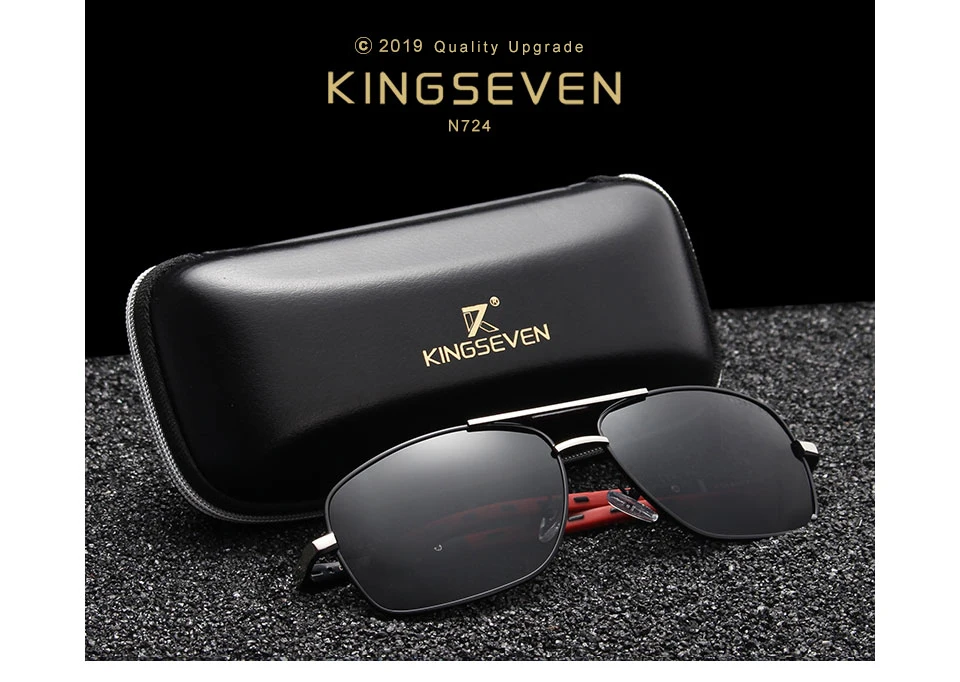 KINGSEVEN, фирменный дизайн, мужские солнцезащитные очки из алюминиево-магниевого сплава, поляризованные зеркальные линзы, мужские очки, солнцезащитные очки для мужчин, gafas