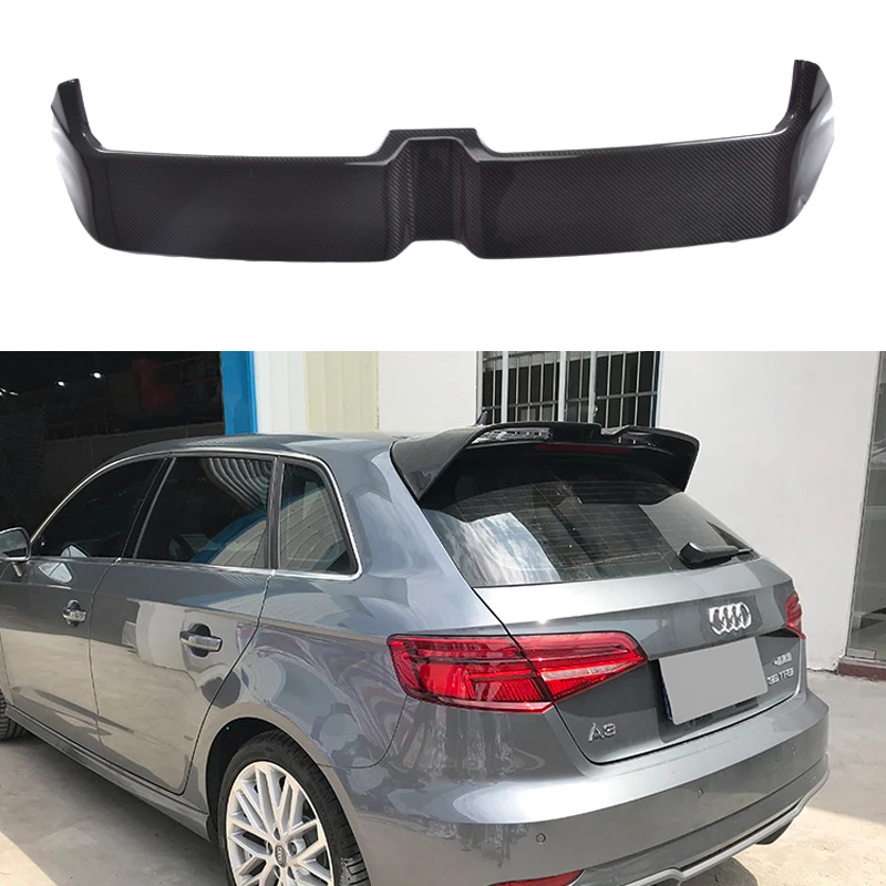 Задний спойлер из углеродного волокна на крышу окно крыло для Audi A3 Sline S3 RS3 Тип 8 в