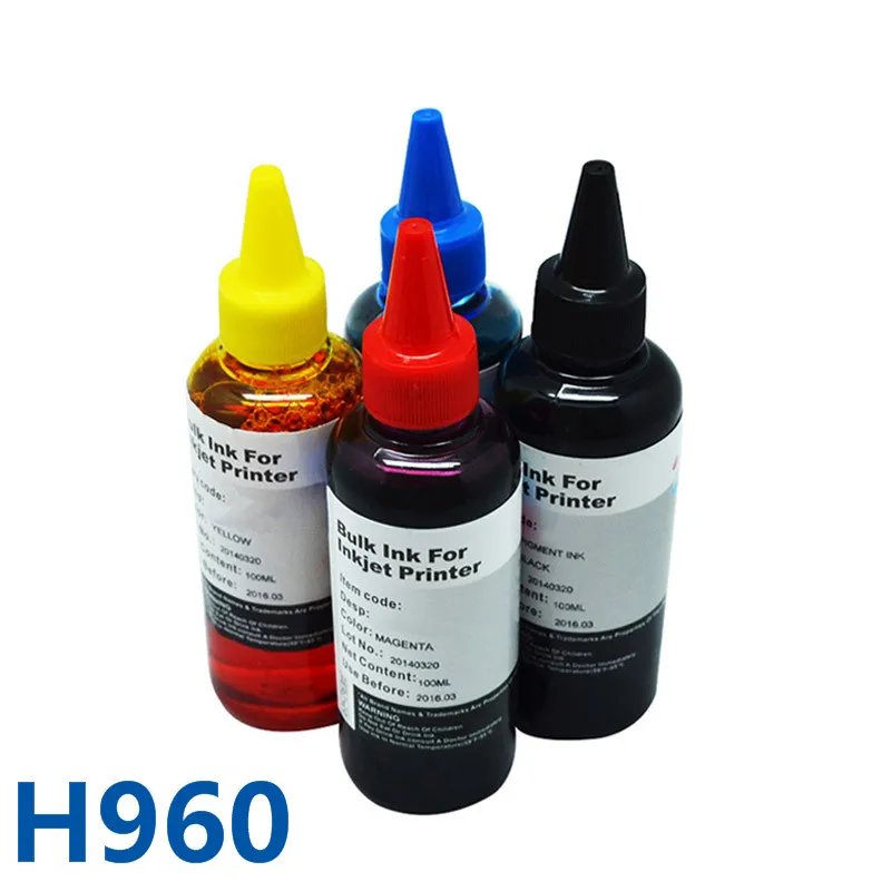

400ml Ciss Ink For HP960 Print Smoothly Refillable Dye Universal Ink For HP Officejet Pro 3610 3620 Printer Ink High Quality