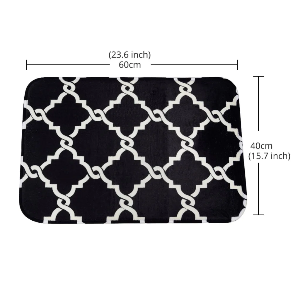 Topfinel коврик для ванной Quatrefoil геометрический напольный ковер для ванной гостиной Противоскользящий Декор мохнатый мягкий ковер для детской комнаты кухни