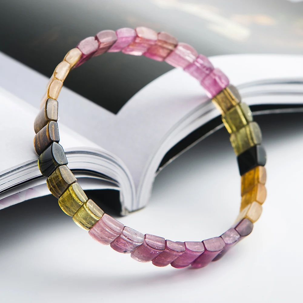 Натуральный Цветной турмалиновый кварц настоящий Радужный кристалл