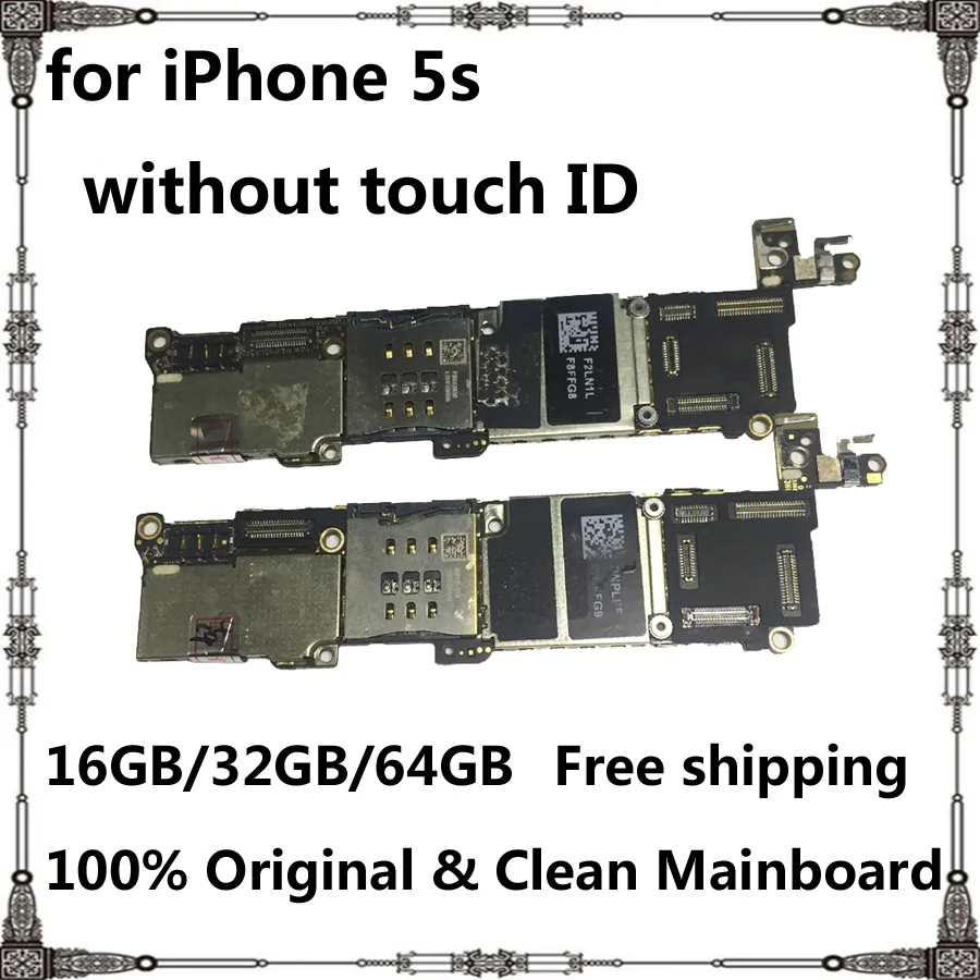 Для iphone 5S 100% оригинальная разблокированная материнская плата с системой IOS 16 Гб