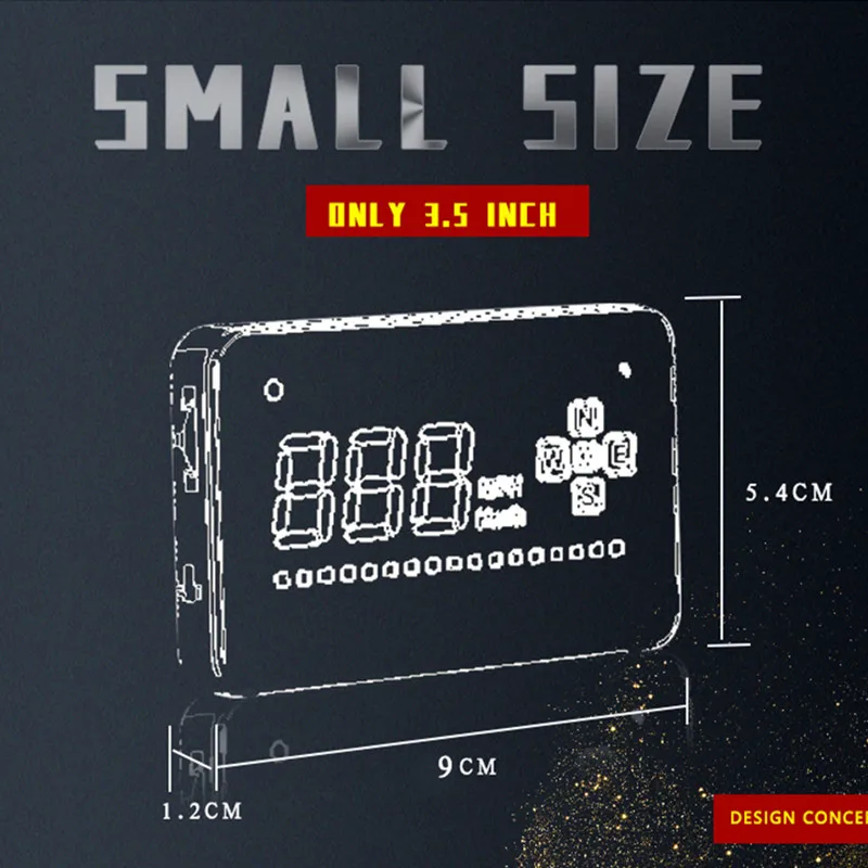 Цифровой автомобильный проектор скорости совместим со всеми автомобильными GPS