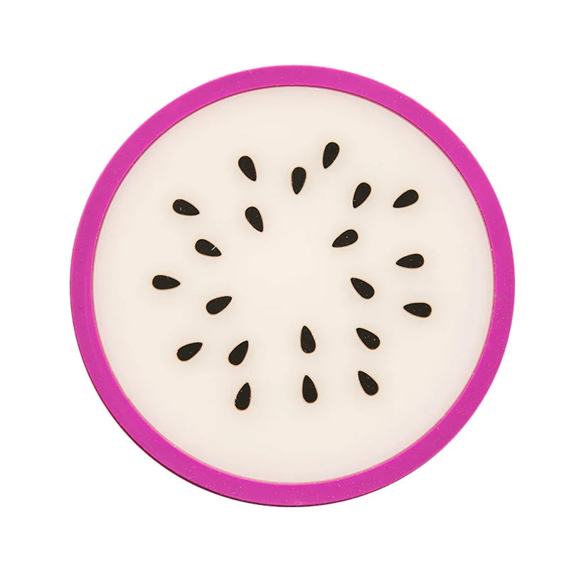 Pitaya Модная Подставка под кружку в форме фруктов, силиконовая подставка под кружку, коврик для чашки, коврик для горячего напитка, коврик для посуды, дропшиппинг - Цвет: Pitaya