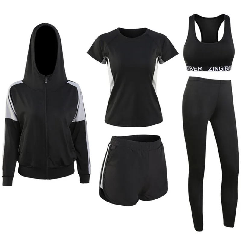 Профессиональный спортивный женский комплект из 5 предметов быстросохнущие