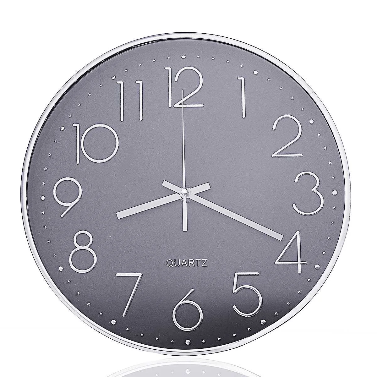 Бесшумные настенные часы цвета розового золота и черного для спальни гостиной