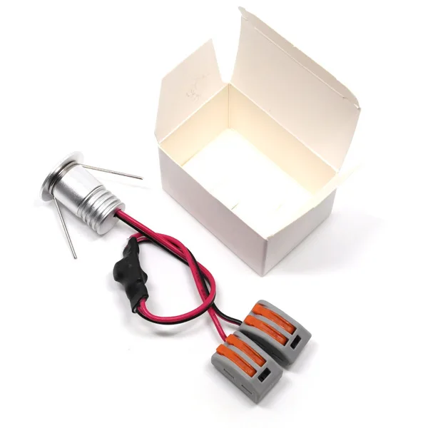 12 шт./лот супер мини 1 Вт светодиодные прожекторы DC12V лестница коридор галерея