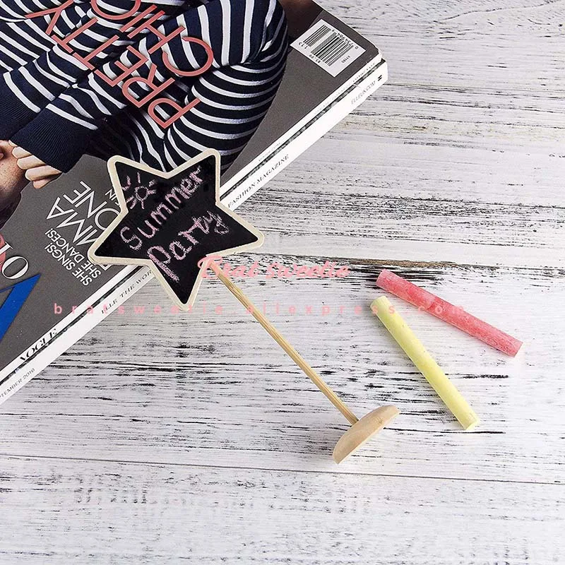 15 шт./лот деревянная миниатюрная грифельная доска с подставкой для доски записей