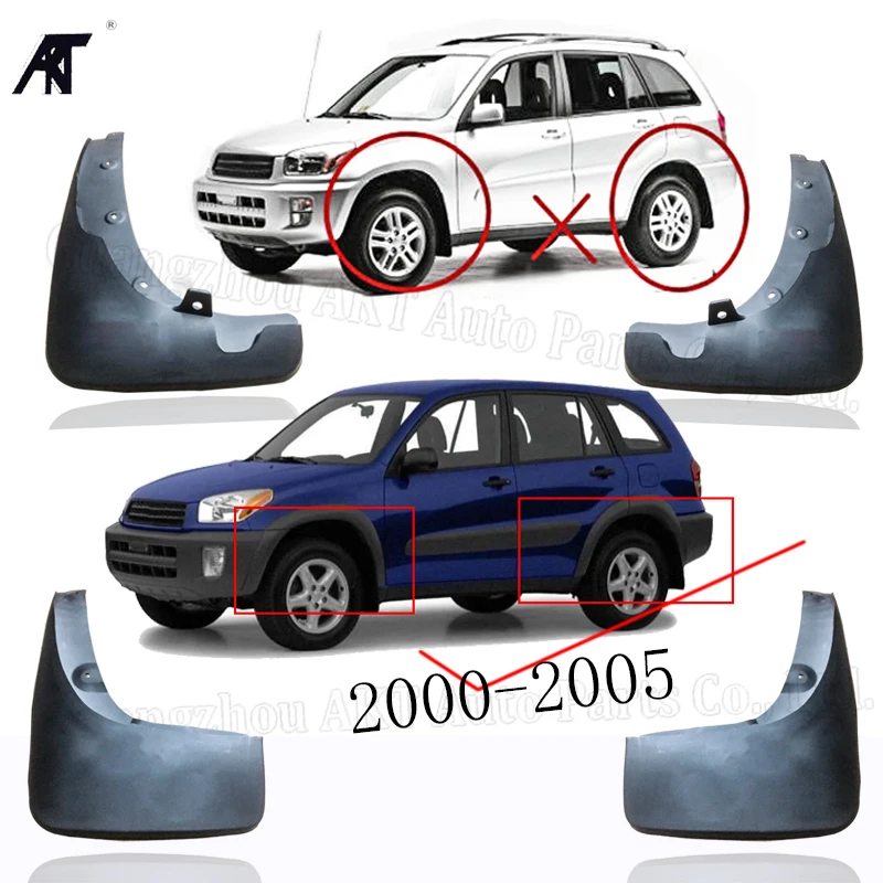 Черные передние и задние брызговики Накладка для Toyota 2000 2005 RAV4