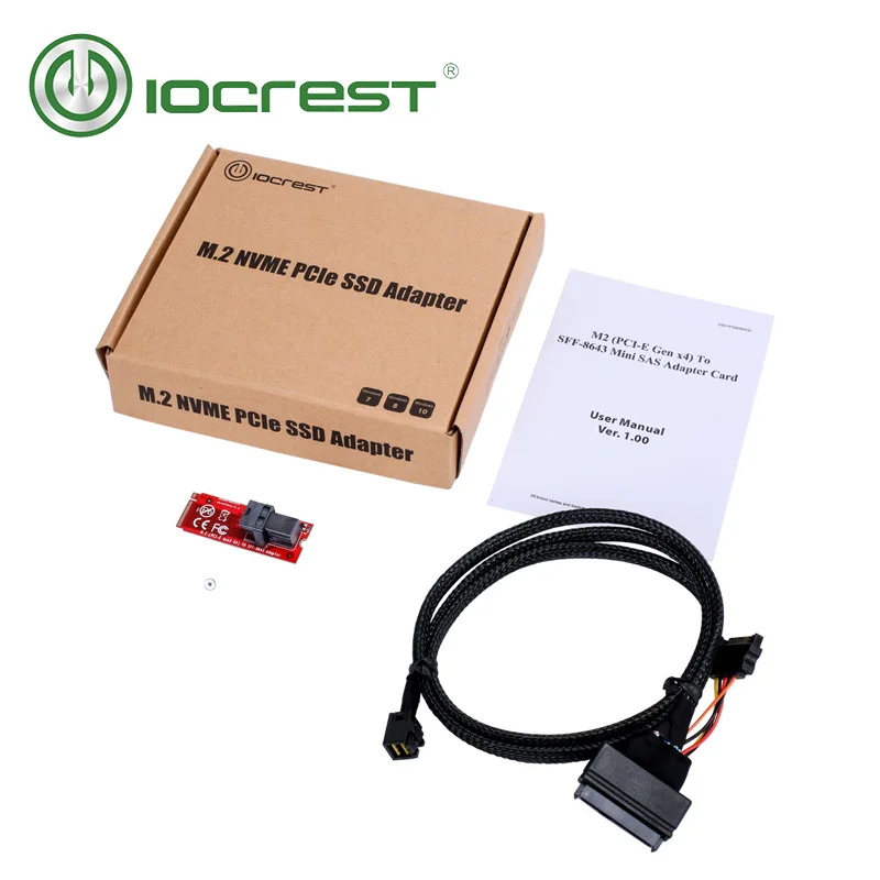 Бесплатная доставка PCIe U.2 SFF 8639 для M.2 M ключ NVMe адаптер карт мини САС к m с