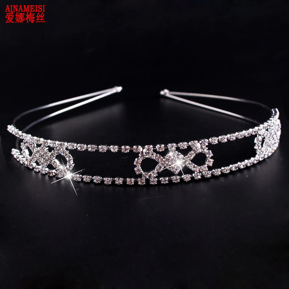 AINAMEISI 2018 New Princess Bridal Tiara Fashion Wedding Hair Accessories Gift Crystal Crown For Women Headbands Jewelry|Украшения для