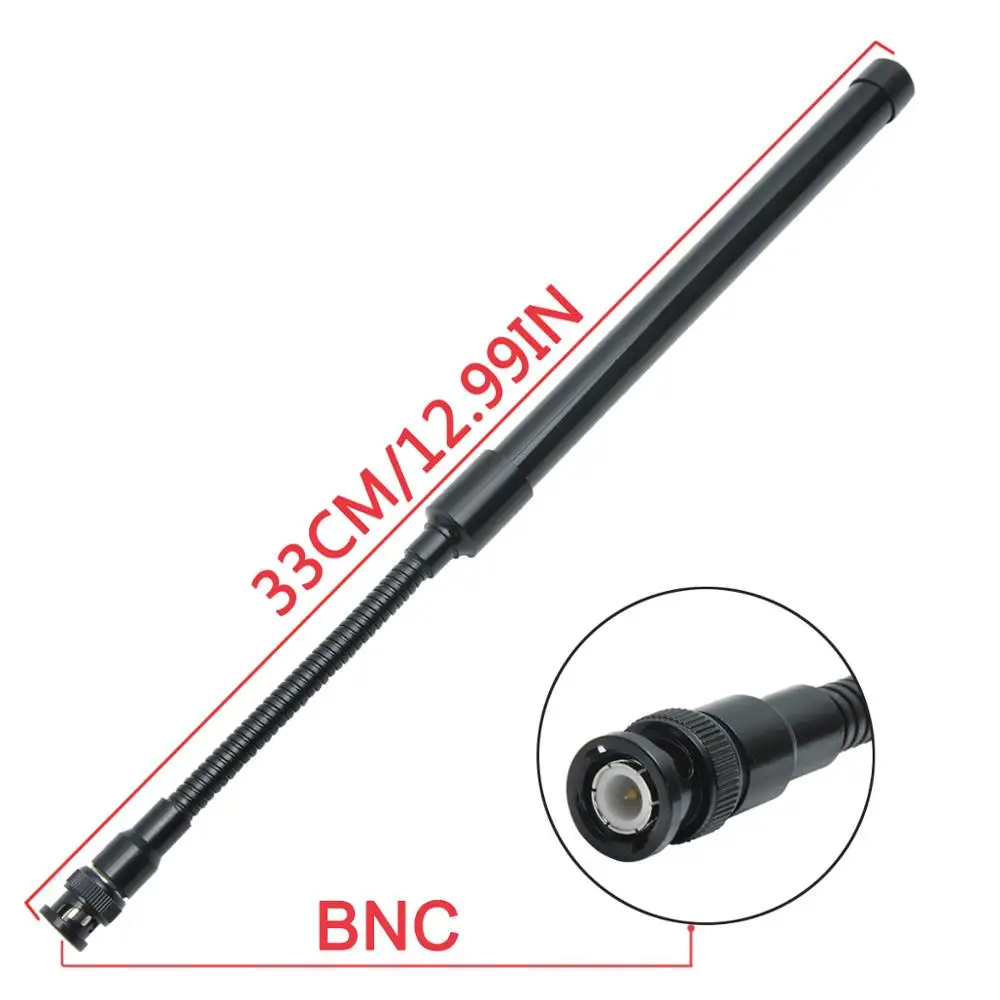 Складная армейская BNC тактическая двухдиапазонная антенна ABBREE Gooseneck CS VHF UHF для