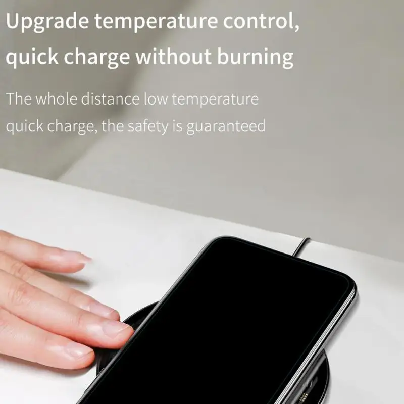 Baseus 10 Вт Qi Беспроводное зарядное устройство для iPhone X/XS Max XR 8 Plus Видимый элемент быстрой зарядки для samsung S9 S10+ Note 9
