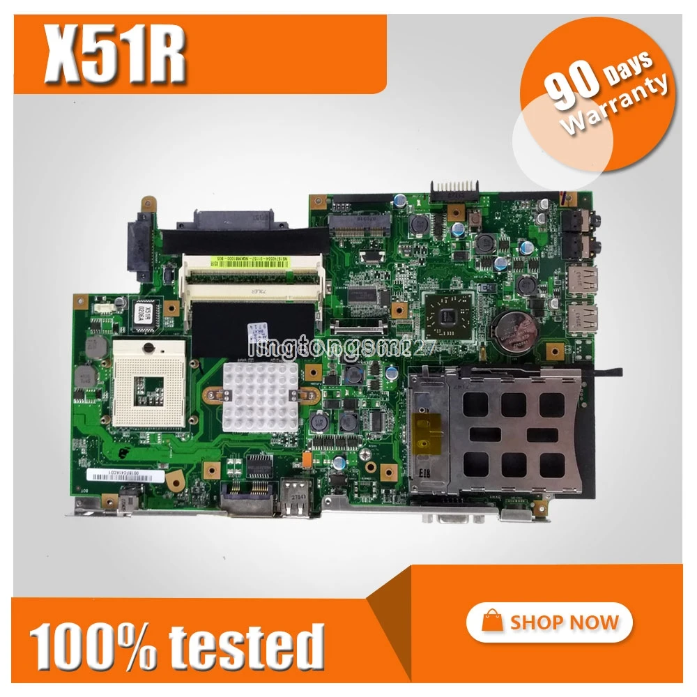 X51R материнская плата REV 2 1 DDR2 667 DRAM для For Asus X51 ноутбука Тест 100% OK|motherboard ddr2|ddr2