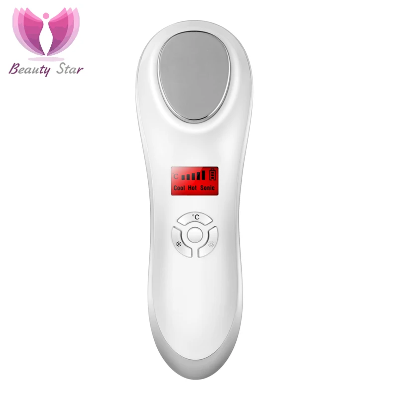 

Cryotherapy Ultrasonic Vibration Hot Cooling System Skin Firming Skin Rejuvenation Sonic Hot and Cold Face Beauty Massager