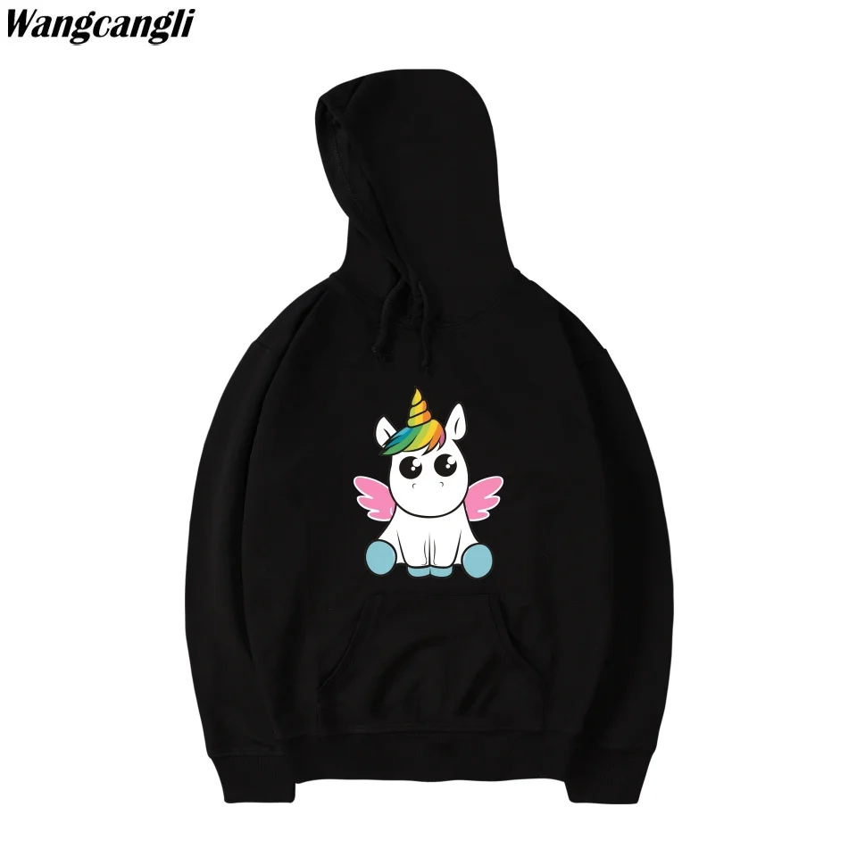 Толстовка с капюшоном и принтом единорога Осень зима|women sweatshirt|women sweatshirt brandwomen