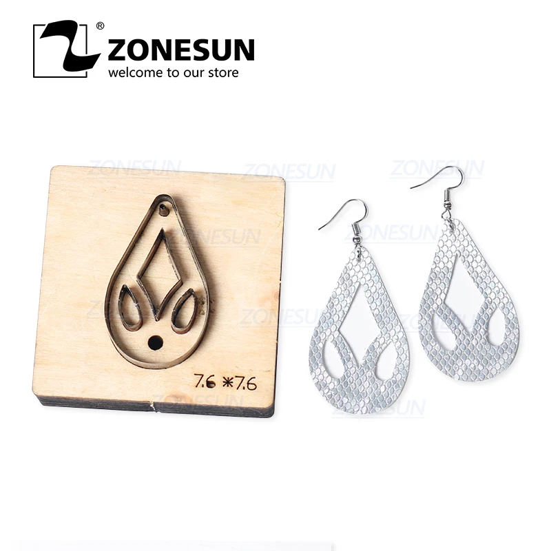 ZONESUN T7 DIY Custom Cutter кожаные серьги для высечки кожаных сережек стальных