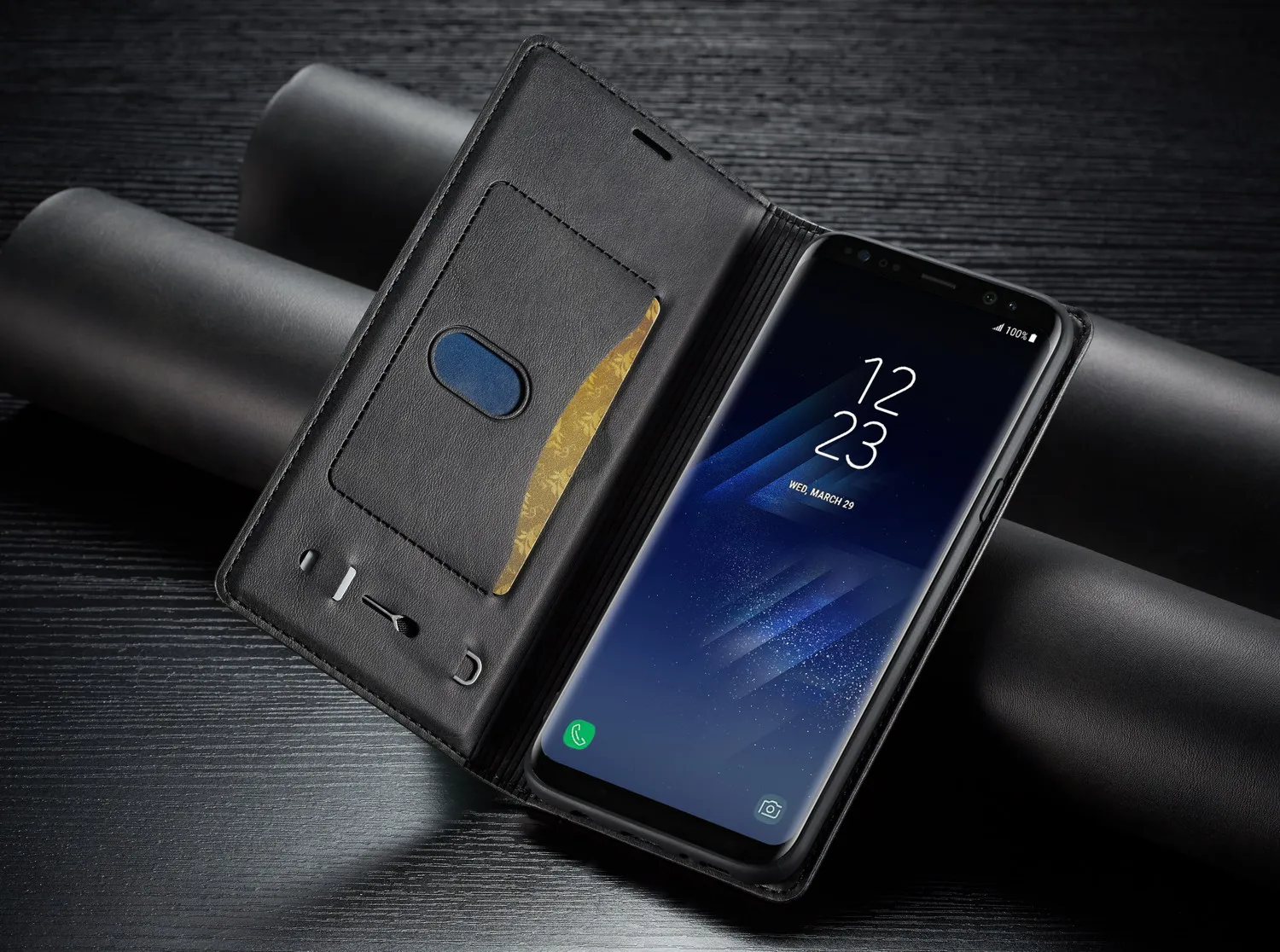 Кожаный флип-чехол для Samsung Galaxy S8 S8 Plus, роскошный чехол-держатель для карт для Samsung Galaxy S8 Plus, мягкий силиконовый чехол для телефона