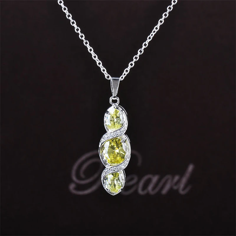 Китайская оптовая цена ювелирные изделия с жёлтым кристаллом и фианитами модные