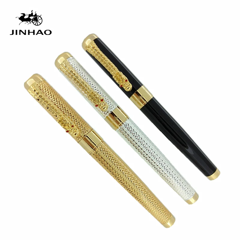 Винтажная Роскошная Шариковая ручка Jinhao 1200 красивая волна с зажимом для дракона