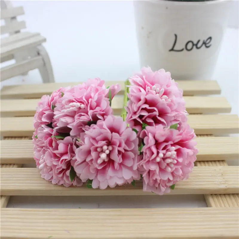 Новый DIY цветок Хризантема шелк симуляция вишни аксессуары для волос материал