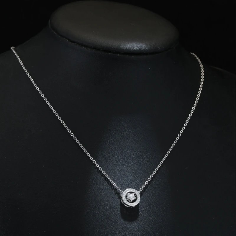 Creative Star Wild Korea Cute Fresh 925 Sterling Silver Clavicle Chain Temperament Trendy Female Necklace SNE208 | Украшения и