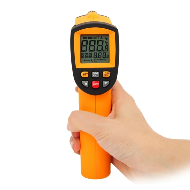 

-50-900C Digital Infrared Thermometer Non-contact LCD Industrial Laser Gun -58-1652F IR Pyrometer Temperature Meter GM900