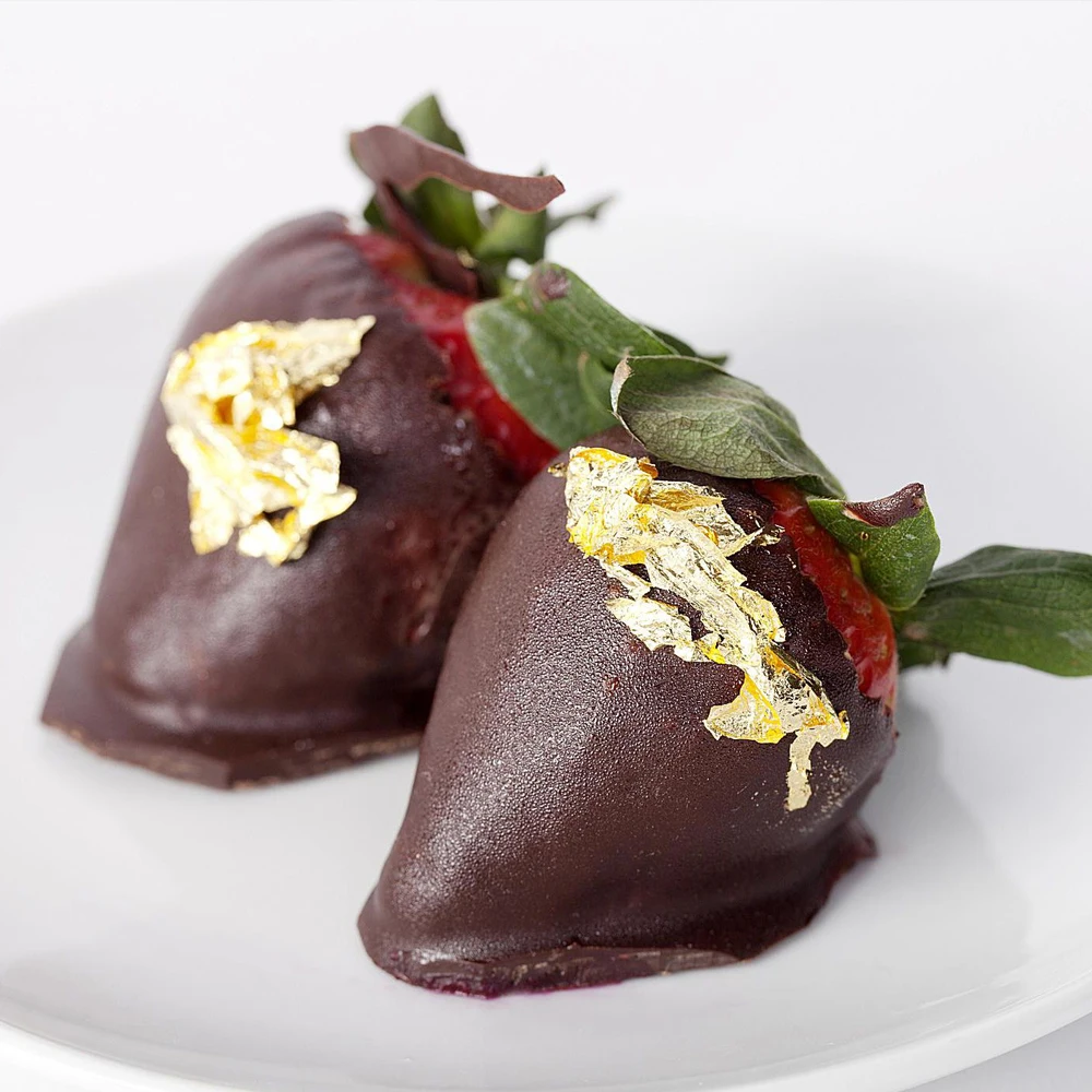 1 г маленькие кусочки Настоящее подлинное съедобное Золотое и Серебряное