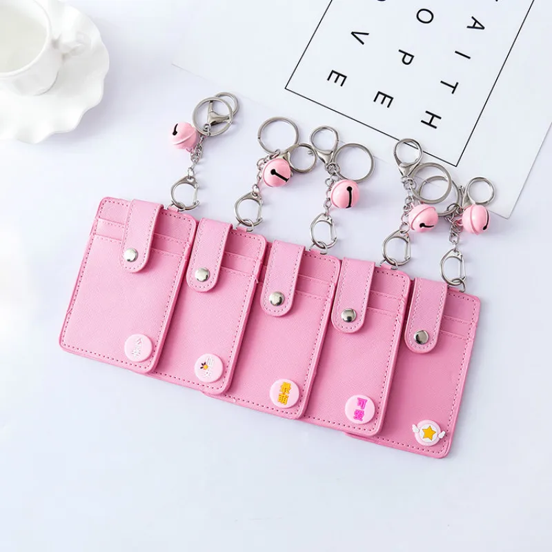 Женский розовый чехол из искусственной кожи с держателем для карт визитница