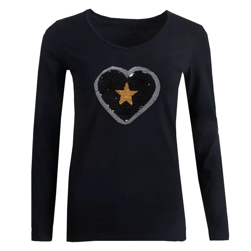 Женская хлопковая Футболка с V образным вырезом и длинным рукавом|Футболки| |