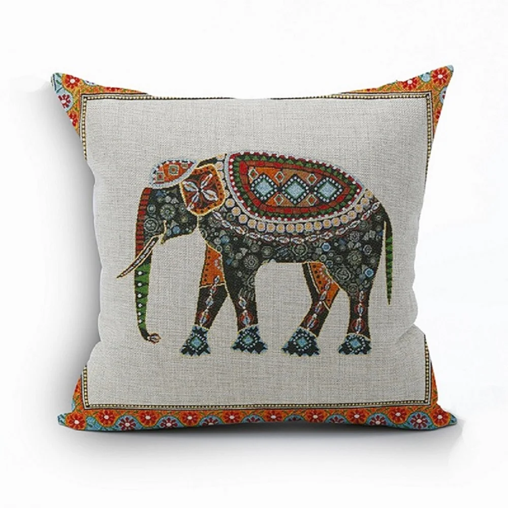 Юго Восточной Азии Национальный стиль ретро Слон Подушка животный узор