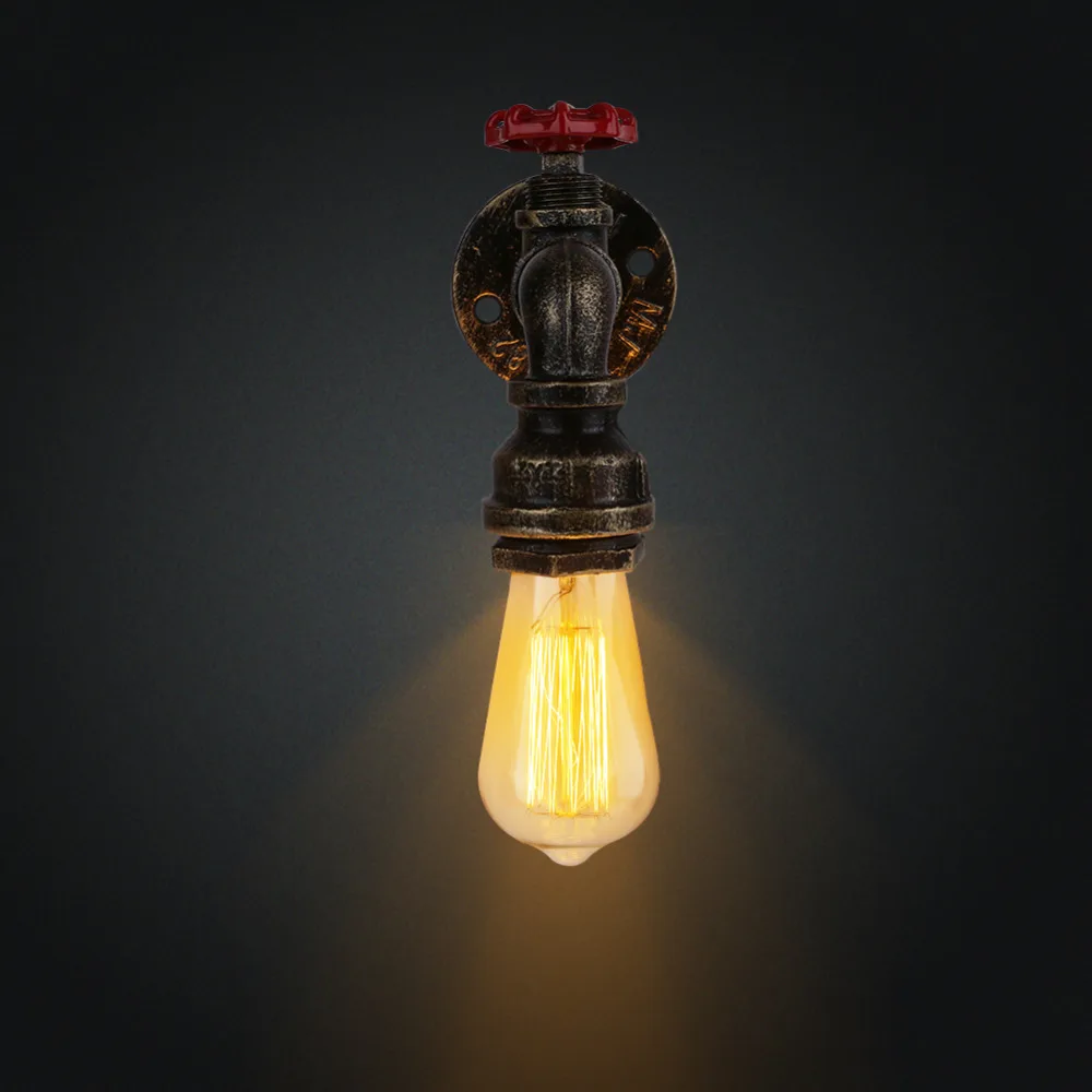 Luminaria Ретро промышленная спальня прихожая бра винтажный настенный светильник E27 позолоченный Лофт Железный настенный светильник ванная лестница антикварная лампа