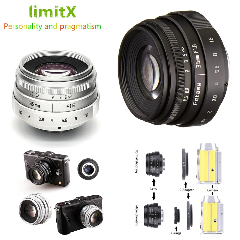 Объектив с креплением для камеры видеонаблюдения 35 мм F1.6 Nikon 1 V3 V2 V1 AW1 J5 J4 J3 J2 J1 S2 S1