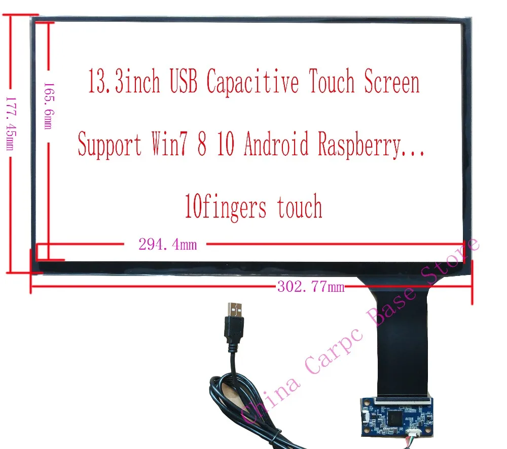15 6 дюймовая Usb емкостная сенсорная панель для промышленного контроля Carpc Raspberry Pi