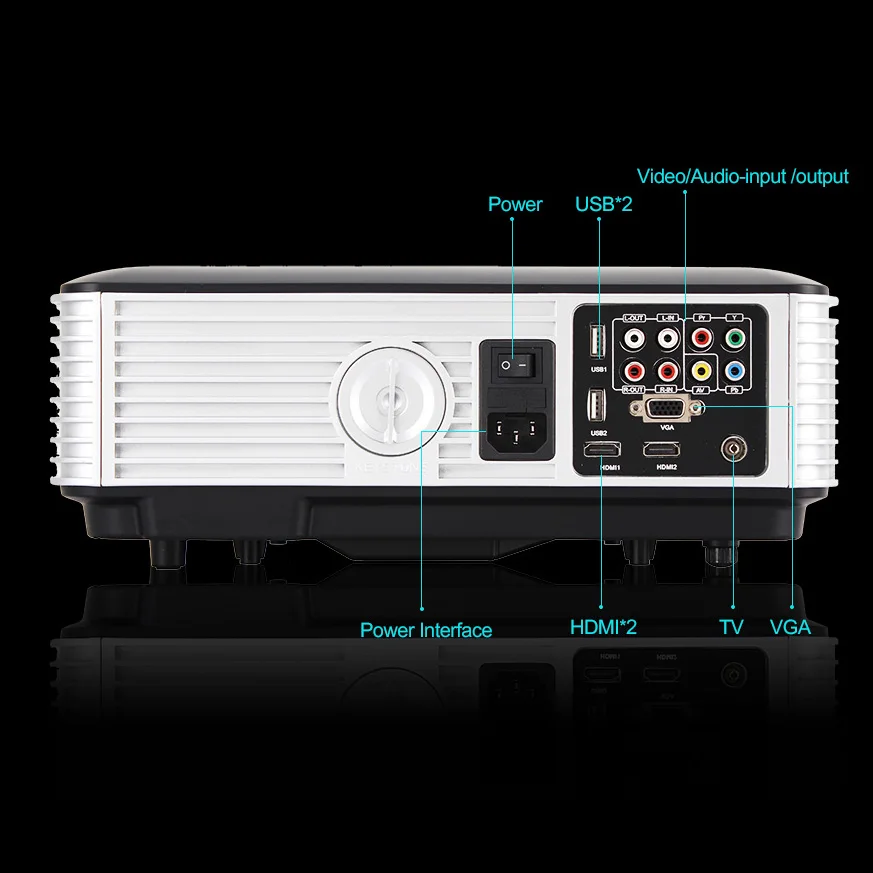 Проектор для домашнего кинотеатра rigal rd-806a 1080 P Full HD LED ТВ Видеоигры Бимер Кино