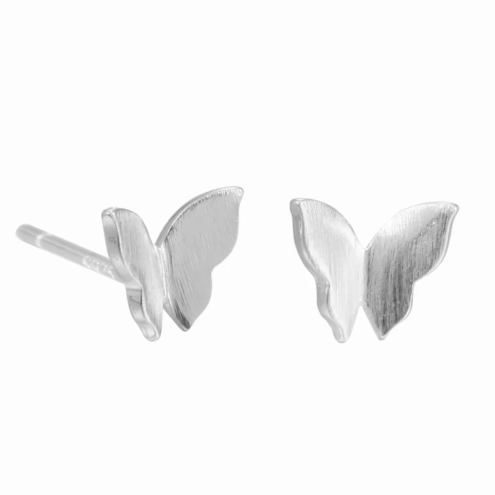 Чандлер Сережка гвоздик в форме бабочки для женщин матовый маленькие крошечные
