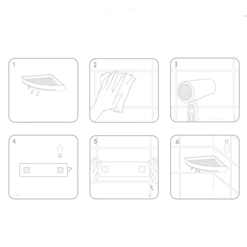 Угловой держатель для хранения в ванную комнату треугольная полка душа угловой