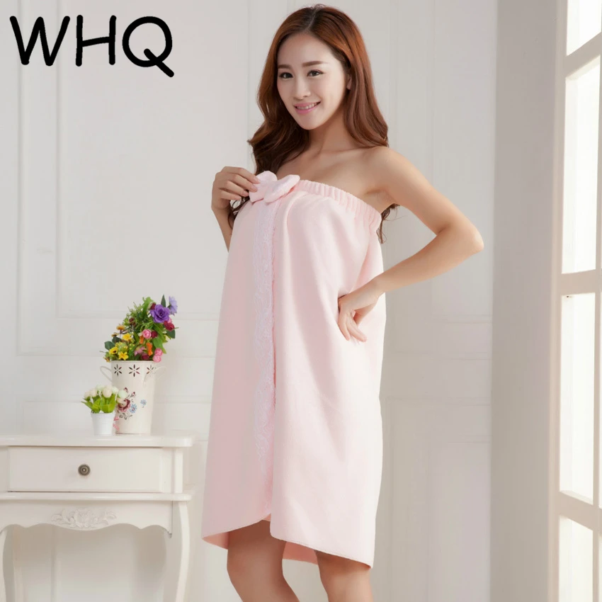 Банные полотенца для душа женские Волшебные банные из микрофибры с бантом