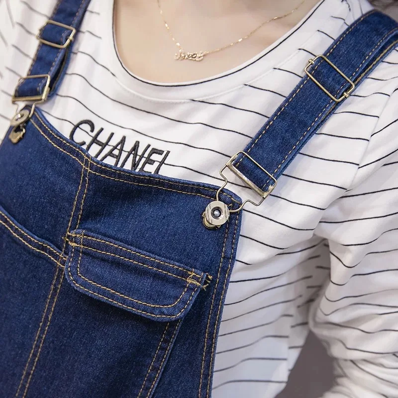 2020 New Fashion Dark Blue Pockets Maternity Overalls Loose Adjustable Bib Pants Clothes for Pregnant Women Pregnancy Clothing | Мать и