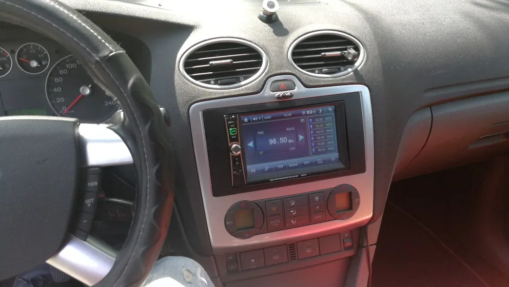 Двойная din-рейка для Ford Focus II C-Max S-Max Fusion Transit Fiesta III, стерео панель, крепление для приборной панели, установочный комплект, ремонтная рама