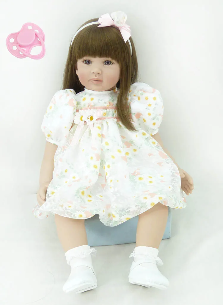 60 см мягкий силиконовый винил Reborn Baby куклы детские игрушки прекрасный сопутствующий сон кукла для ребенка подарки на год