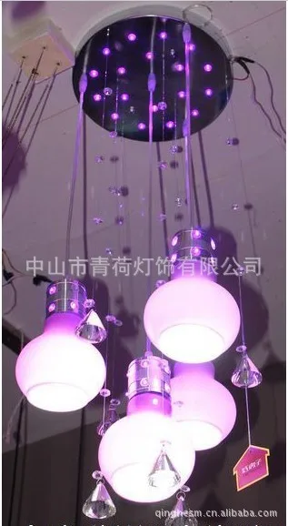 Zhongshan Lighting chandelier modern minimalist living room dining green crystal hoist | Лампы и освещение