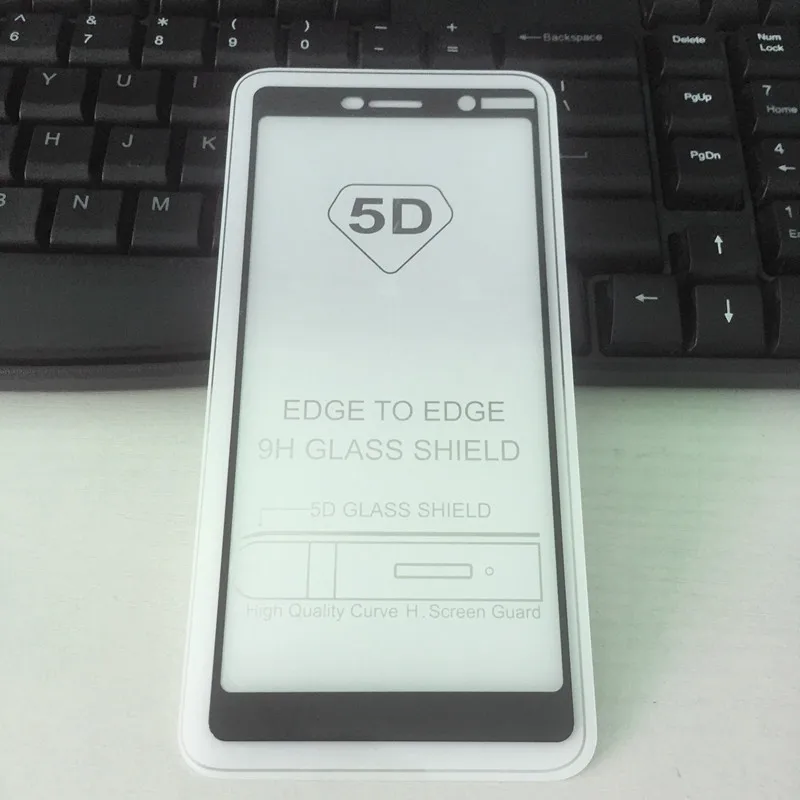 Закаленное стекло 5D с полным покрытием для Nokia 7 Plus Защитная пленка полное клеевое