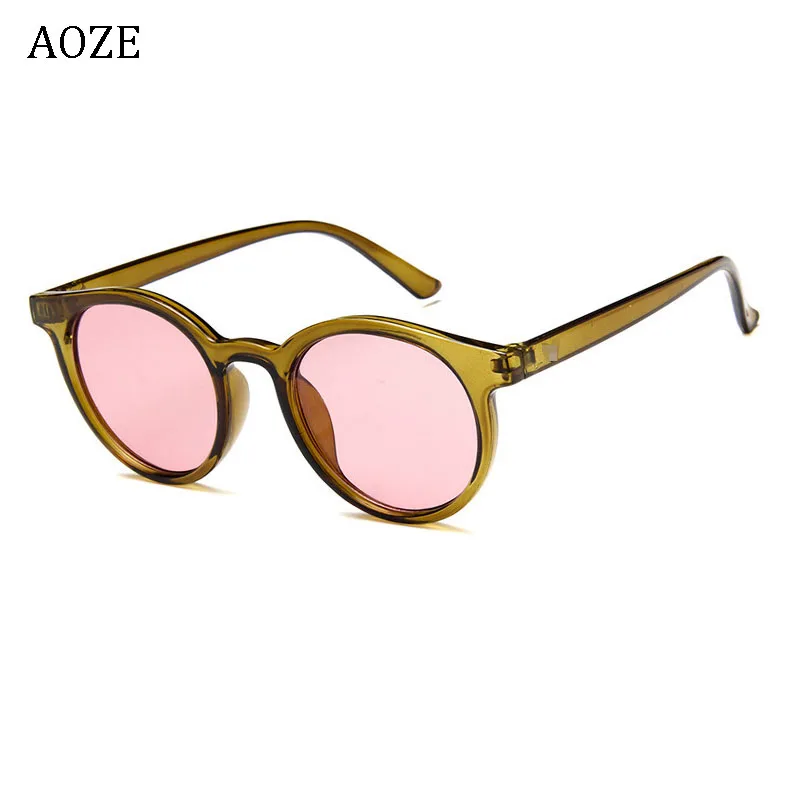

2019 new blue round Sunglasses Women Brand Designer Fashion Pink Yellow Sun Glasses unisex vintage Shades oculos feminino UV400