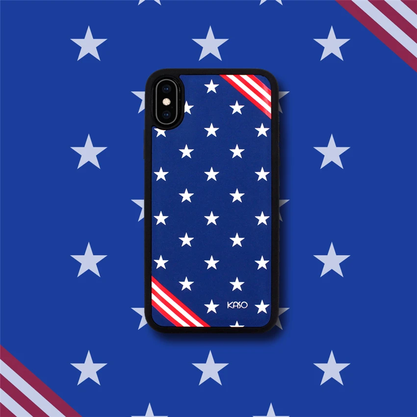 Модный американский Телефон чехол для iPhone 6 7 8 plus кожаная лампа-рефлектор Звезда Мягкая из ПУ для задней крышки для iPhone X XR Xax чехол